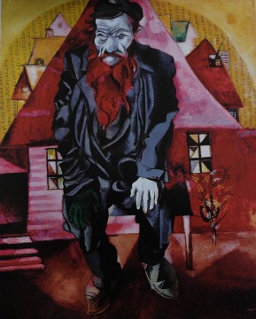 The Red Jew contemporary Marc Chagall Oil Paintings